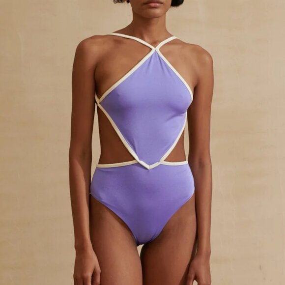 Baobab Kira One Piece Swimsuit Berry Purple One Size Medium NEW NWT - Picture 10 of 11
